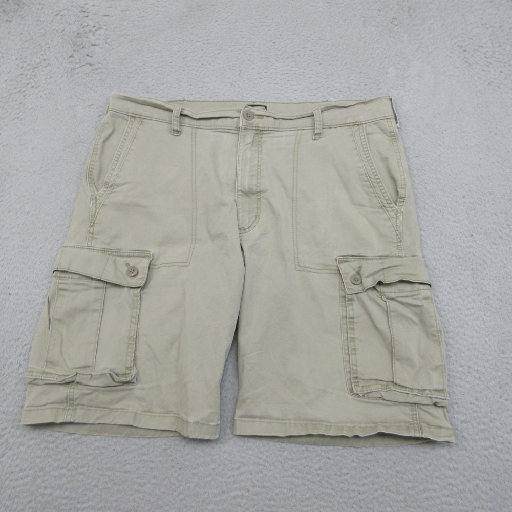 Lee Cargo Shorts Mens 36x11 Khaki Stretch Utility Outdoor Casual Cotton Travel